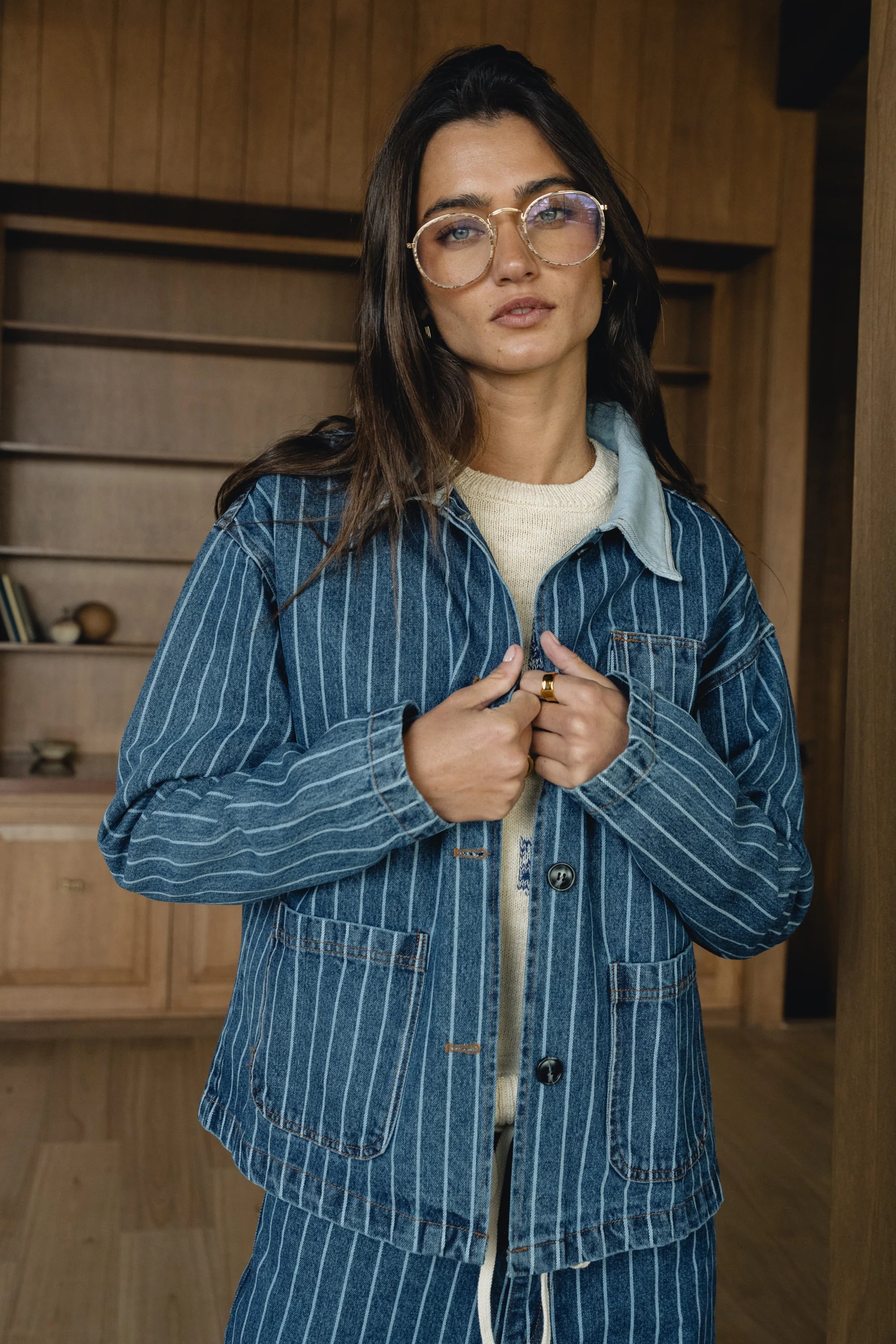 Mina Striped Button Up