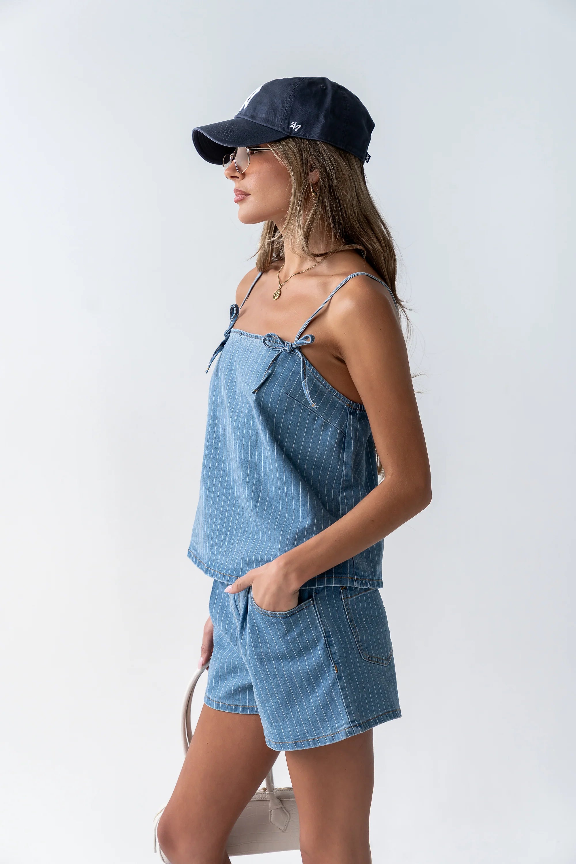 Marline Pinstripe Shorts