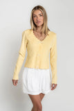 Suzy Scalloped Sweater in Yellow