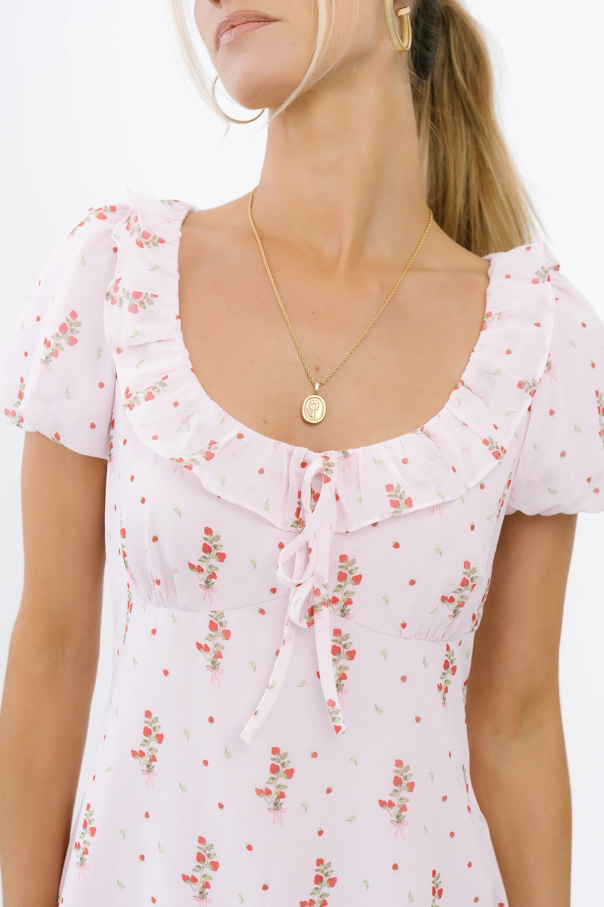 Harvey Floral Mini Dress in Pink