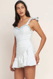 SWEETEST MOMENT WOVEN SKORT ROMPER