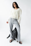 Willow Slim Straight Trouser in Grey