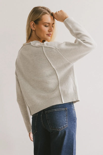 Leander Knit Sweater in Grey FINAL SALE