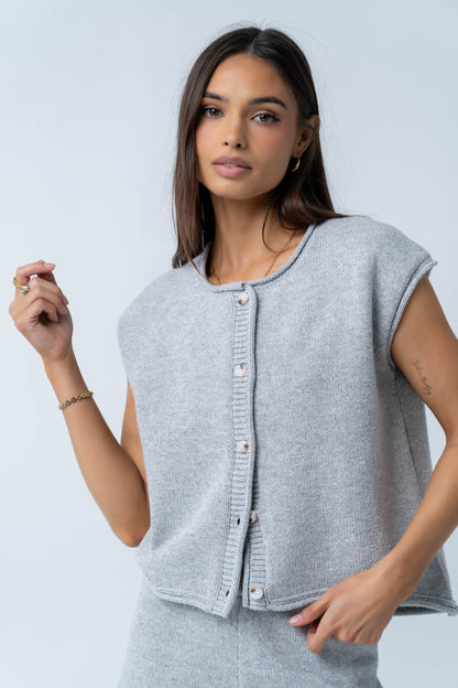 Paige Knit Sweater in Grey