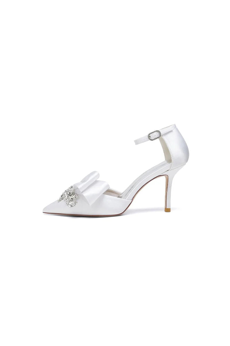 Pointed Toe With Rhinestone Stiletto Heels