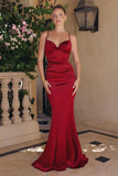 PAIGE GOWN FITTED SATIN DRESS