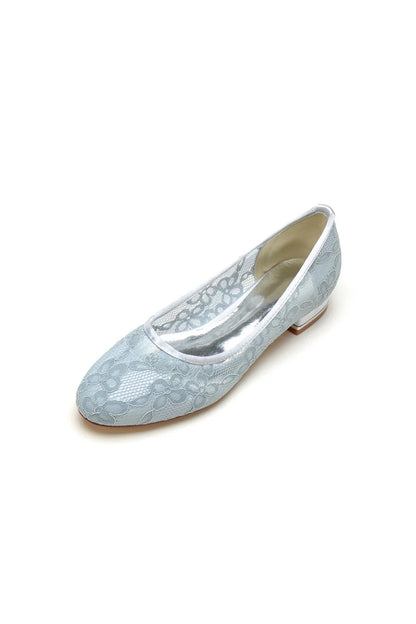Lace Pointed Toe Wedding Flats