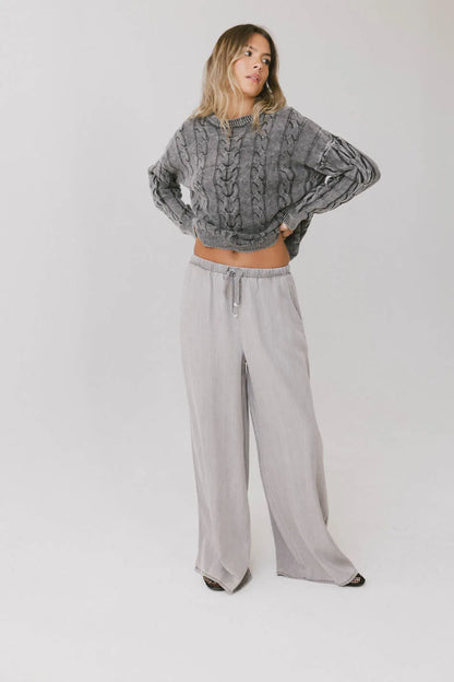 Luisa Wide Leg Pants in Grey FINAL SALE