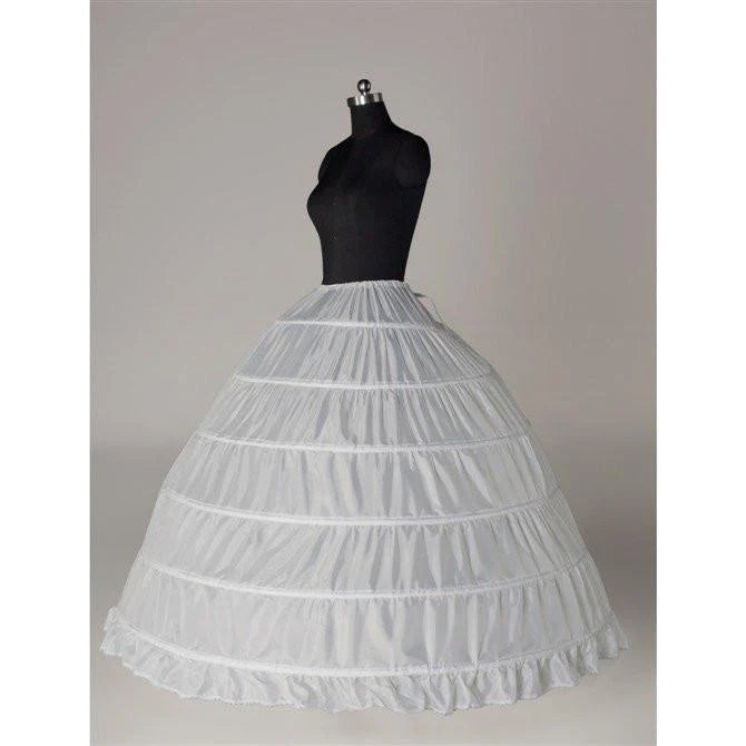 White Floor Length Crinoline 6 Hoop Petticoat Wedding Accessories