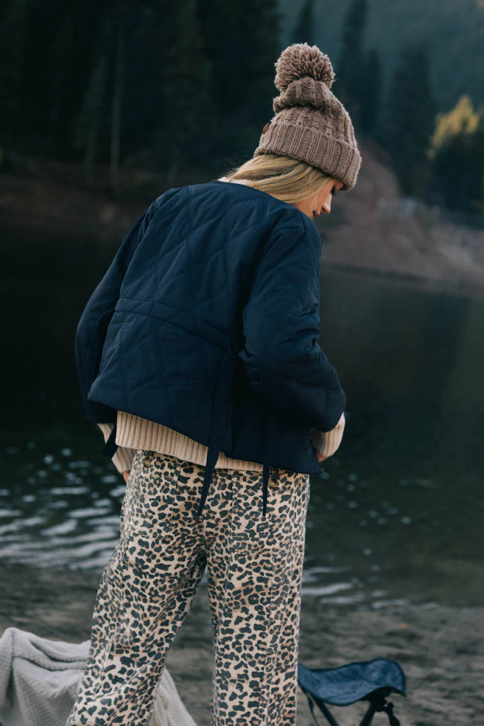 Zola Quilted Jacket in Navy FINAL SALE