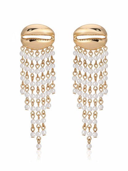 Mykonos Shell Dangle Earrings
