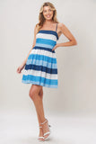 SHORELINE SWEET NAVY EYELET MINI DRESS