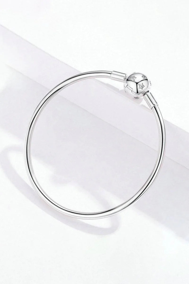 Star Bangle Bracelet In Sterling Silver