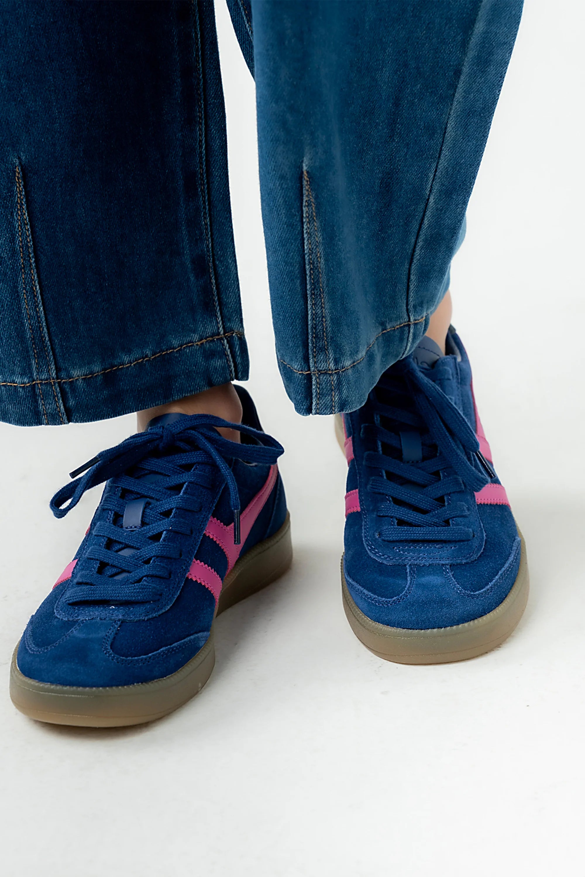 Gola Viper Leather Sneakers in Blue