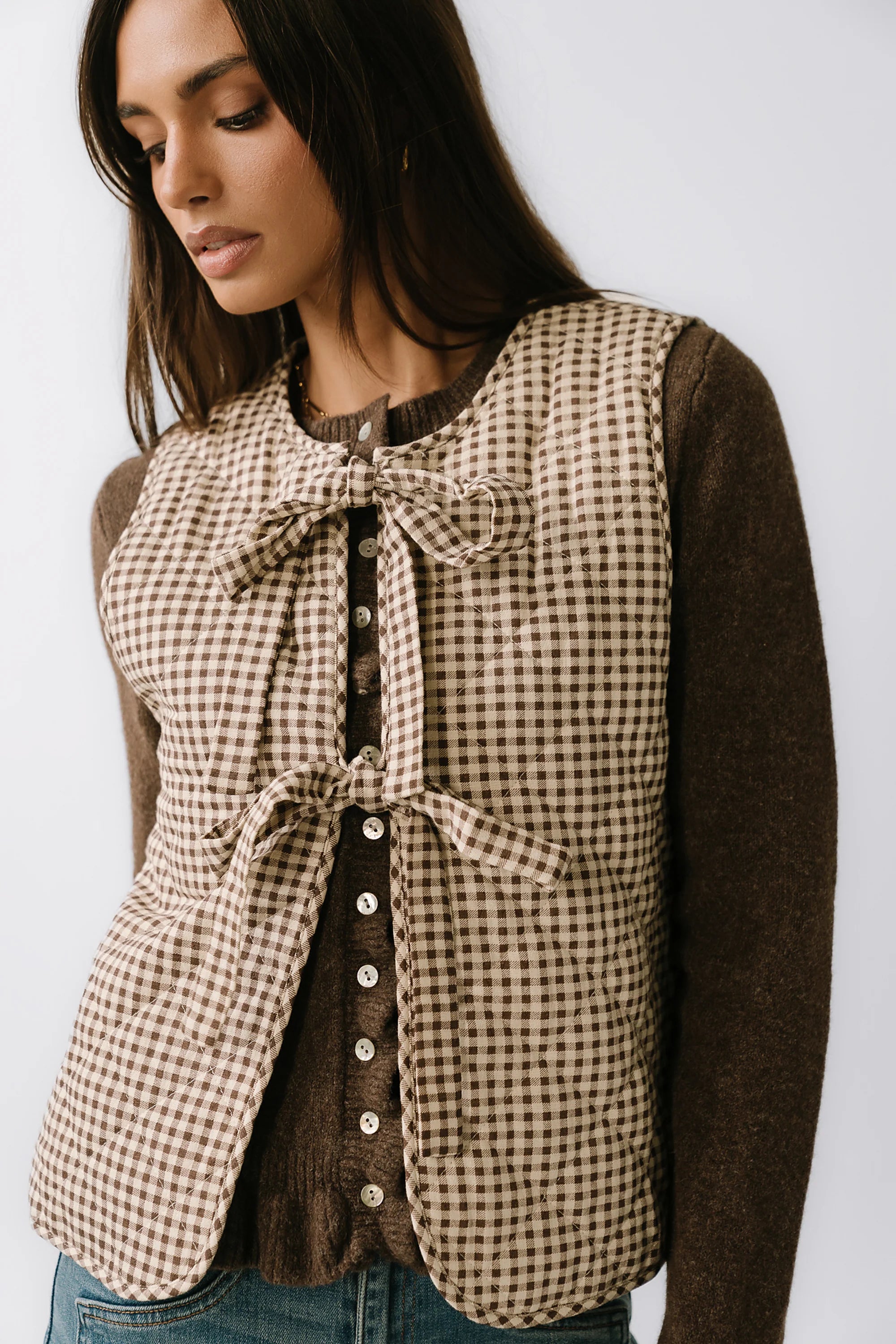 Vanessa Gingham Vest