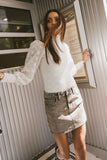 Dane Acid Wash Denim Skirt FINAL SALE