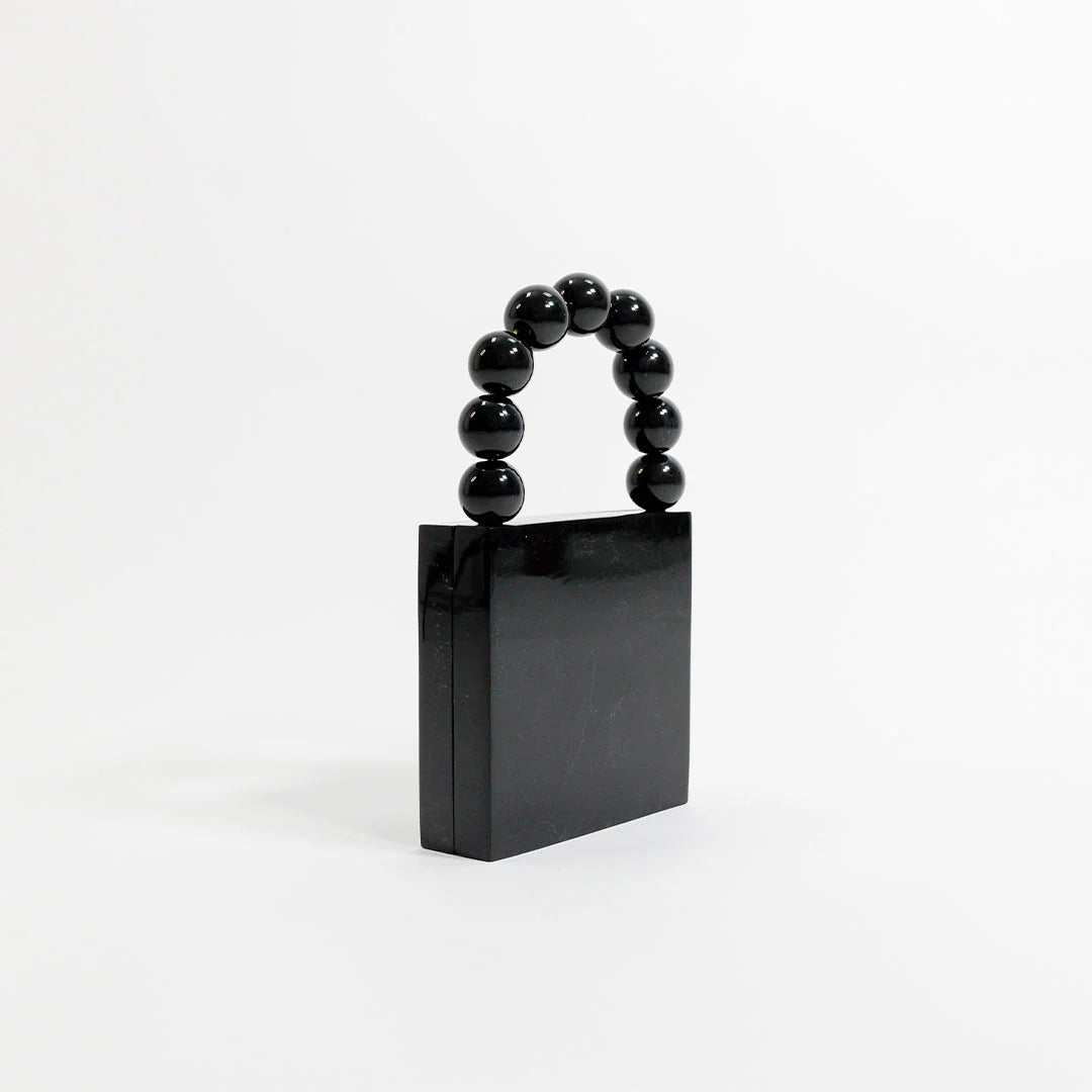 Twinkling Noir Mosaic Clutch