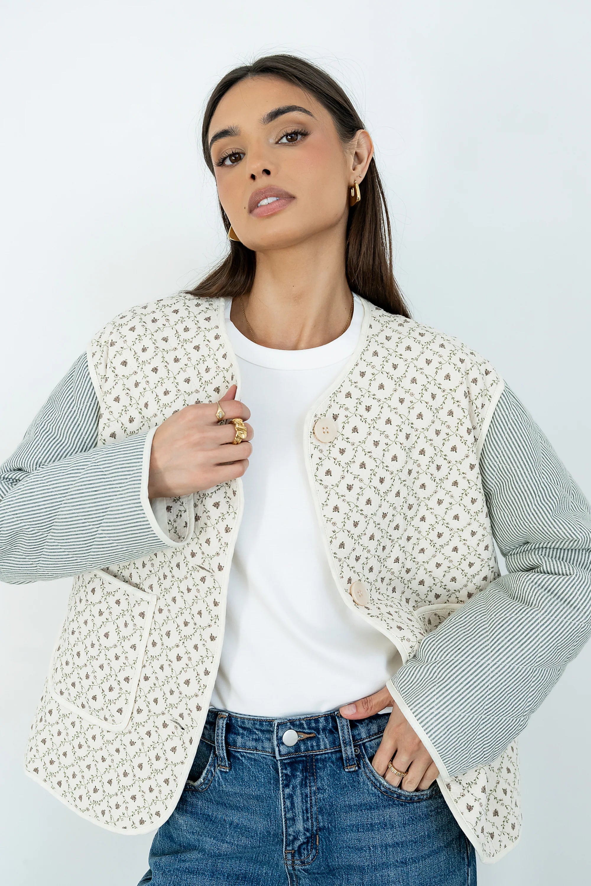 Lucas Quilted Jacket in Forest