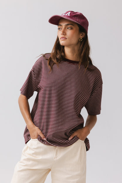Salem Knit Top in Burgundy