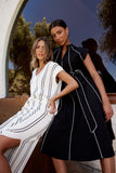 Edith Contrast Midi Dress in Black FINAL SALE
