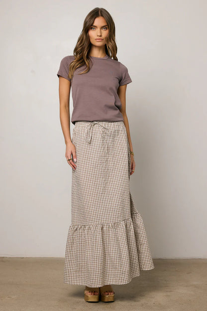 Willie Gingham Maxi Skirt FINAL SALE