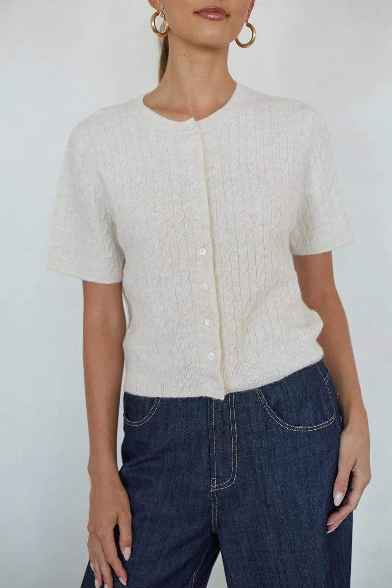 Lauren Cable Knit Cardigan