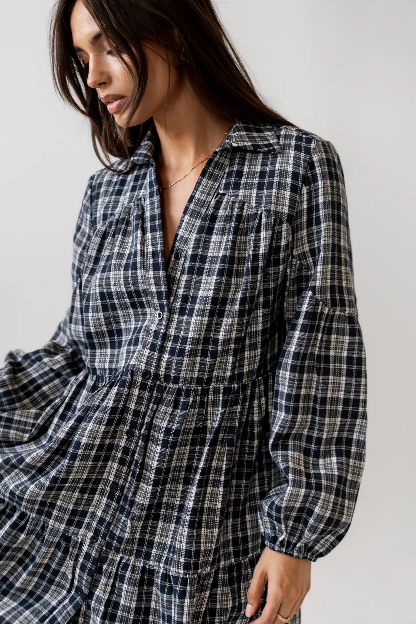 Autumn Plaid Mini Dress FINAL SALE
