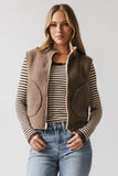 Kiya Striped Top in Brown