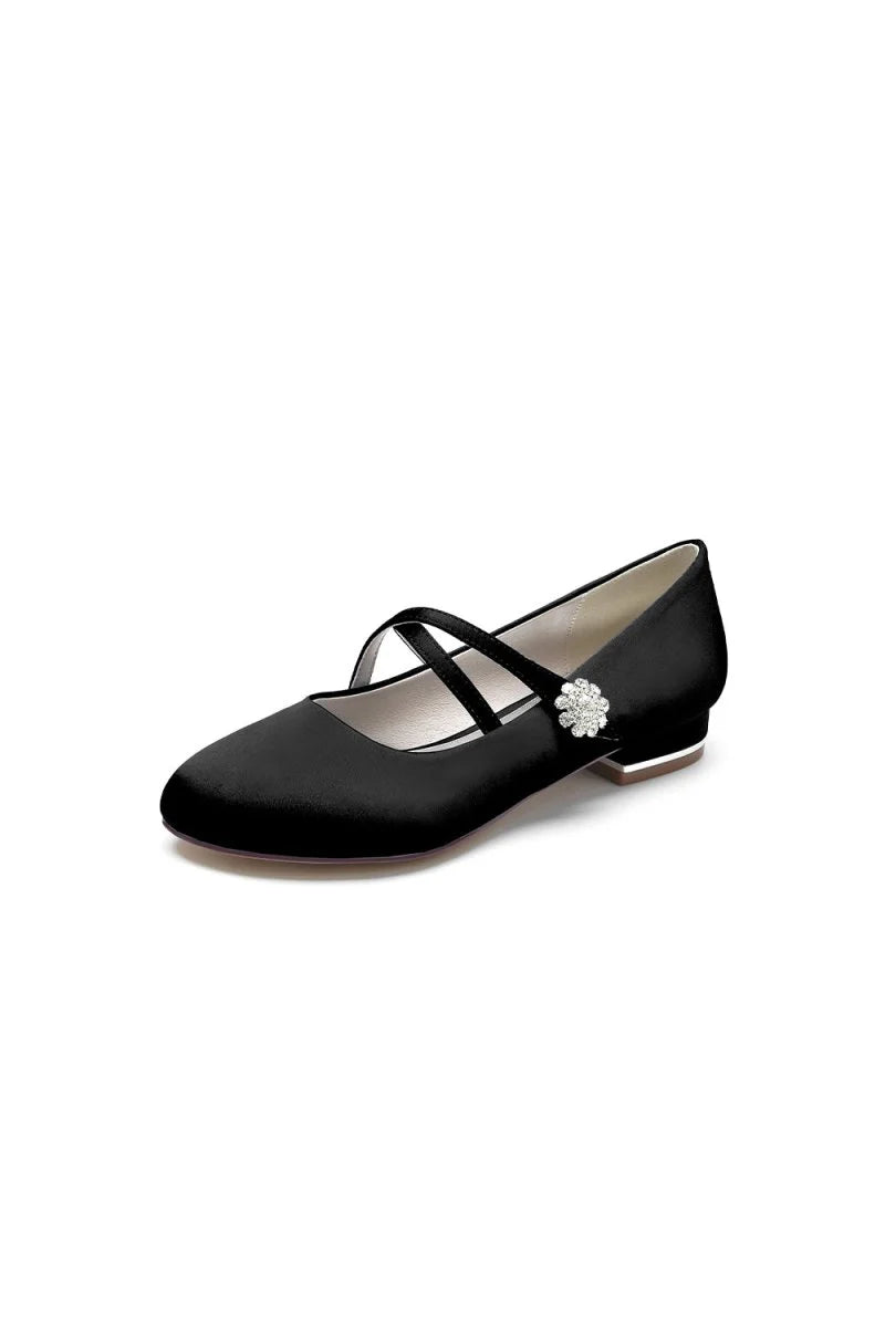 Flats with Rhinestone Buckle Party