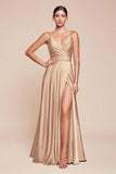 ERICA GOWN SOFT SATIN A LINE DRESS