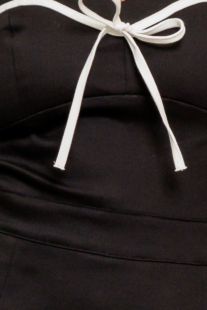 Noreen Black Skort Romper