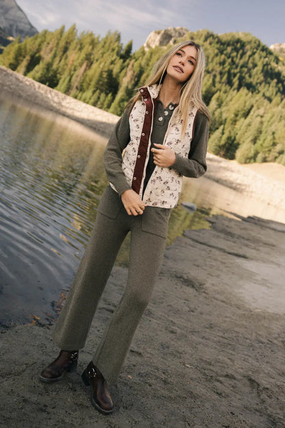 Fletcher Quilted Floral Vest FINAL SALE