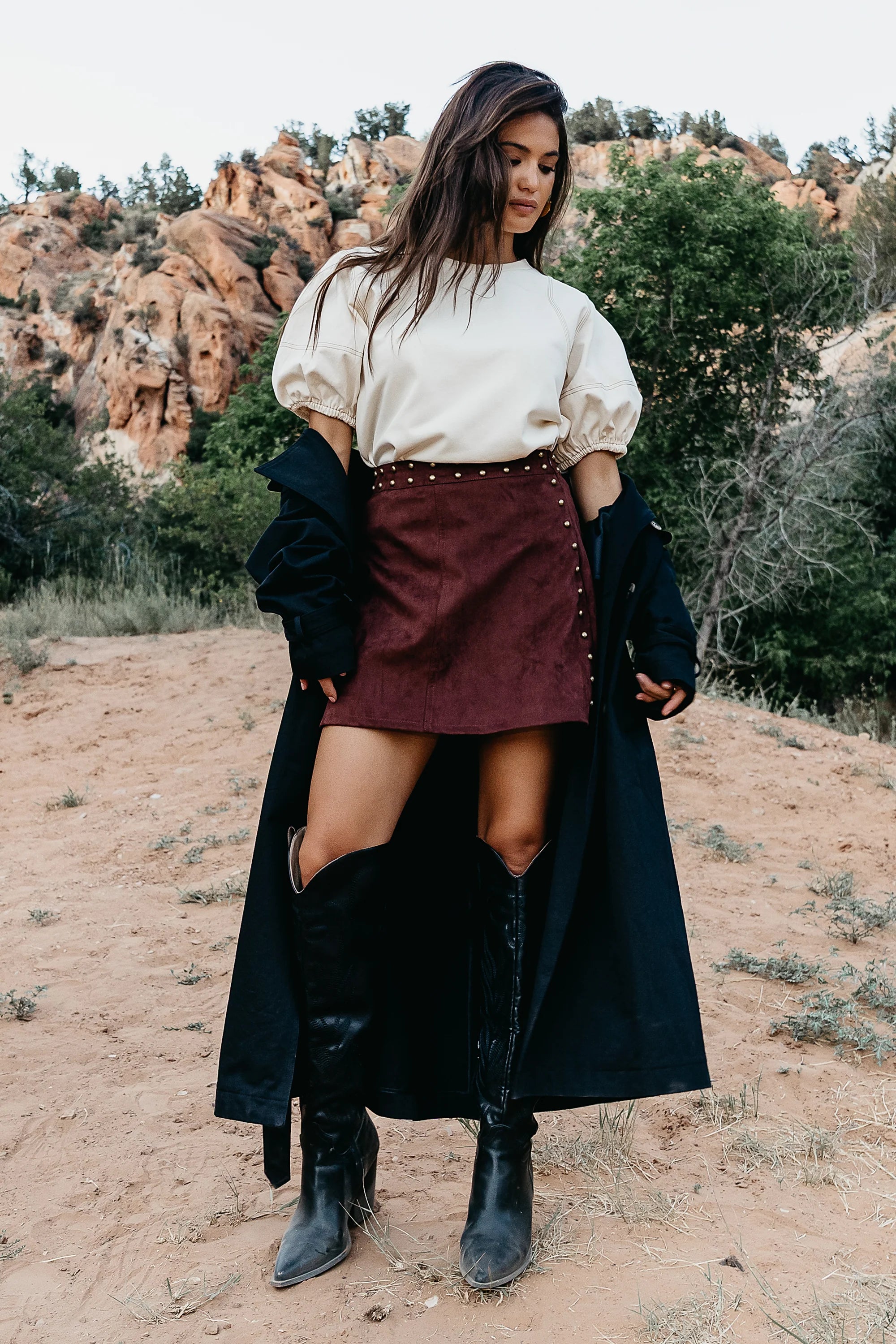 Aspen Puff Sleeve Top in Ecru FINAL SALE