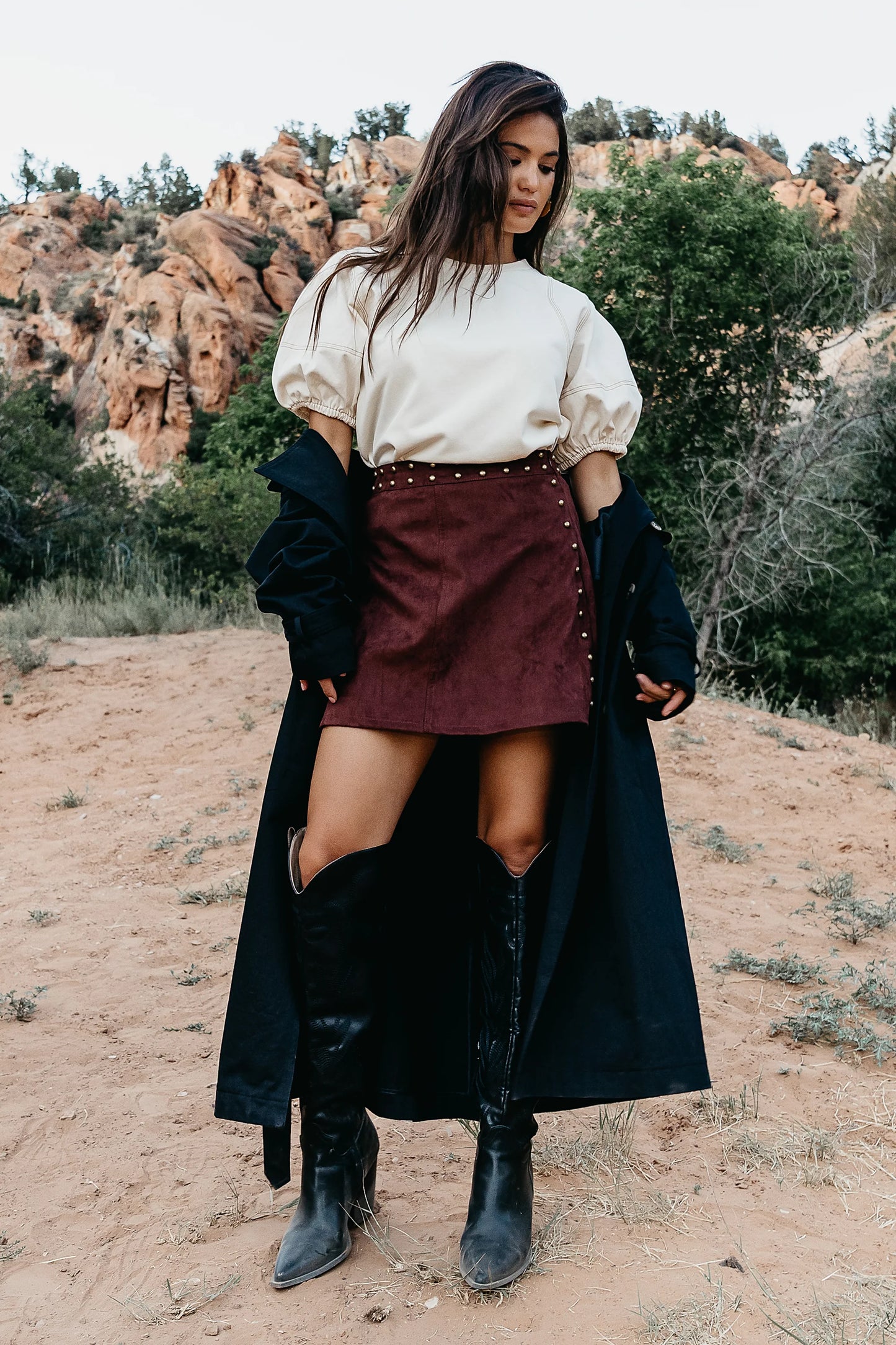 Aspen Puff Sleeve Top in Ecru FINAL SALE