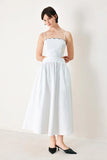 PURE ELEGANCE WHITE MIDI DRESS