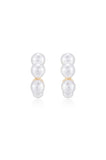 Five Pearls Hoop Earrings