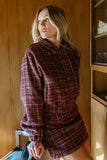 Finley Tweed Mini Skirt in Red