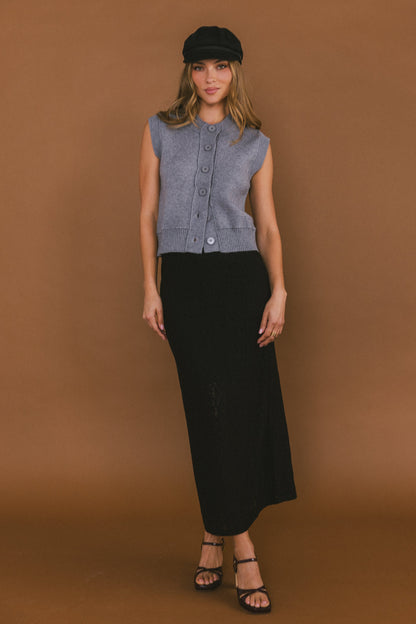 Tori Sweater Vest in Grey FINAL SALE