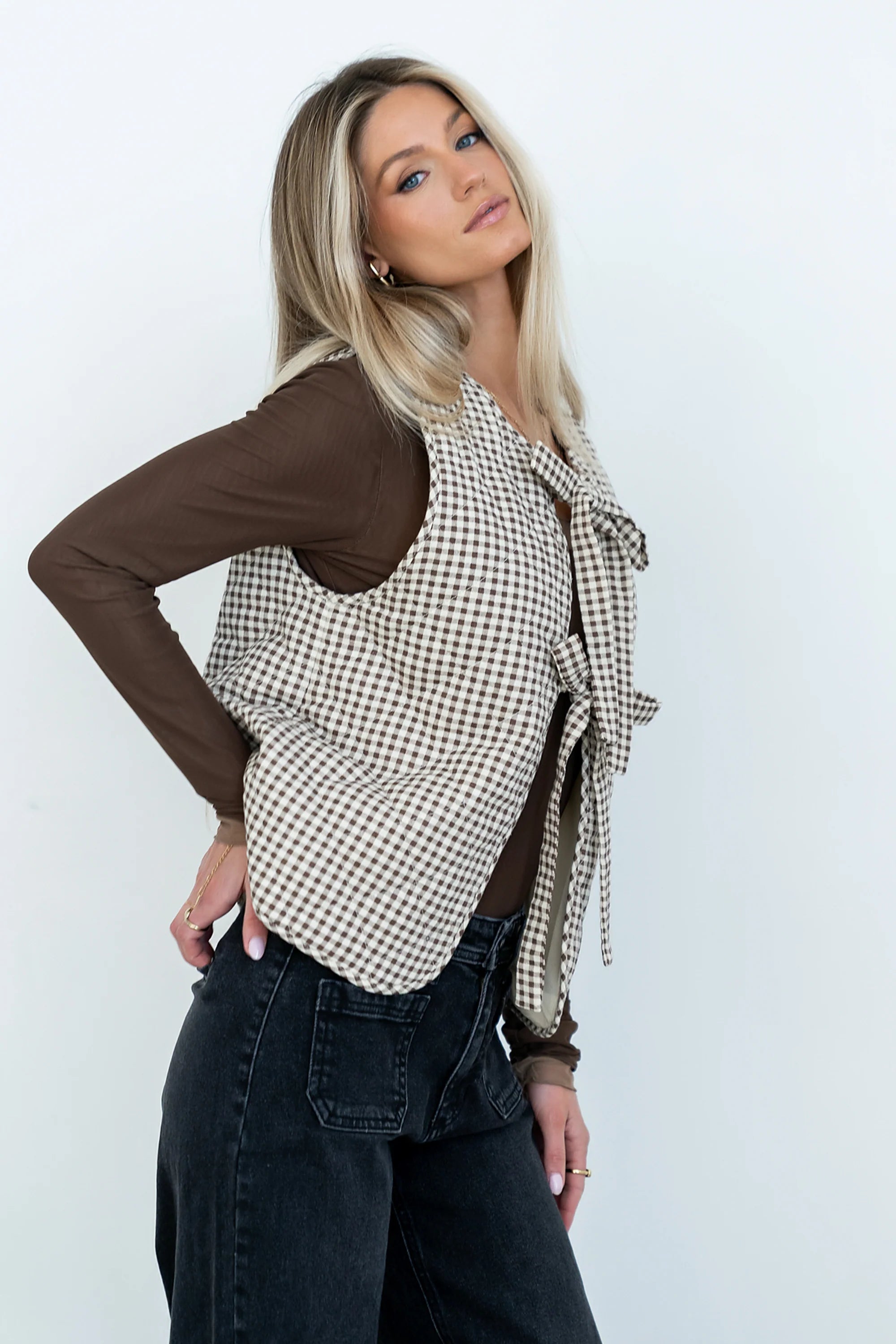 Vanessa Gingham Vest