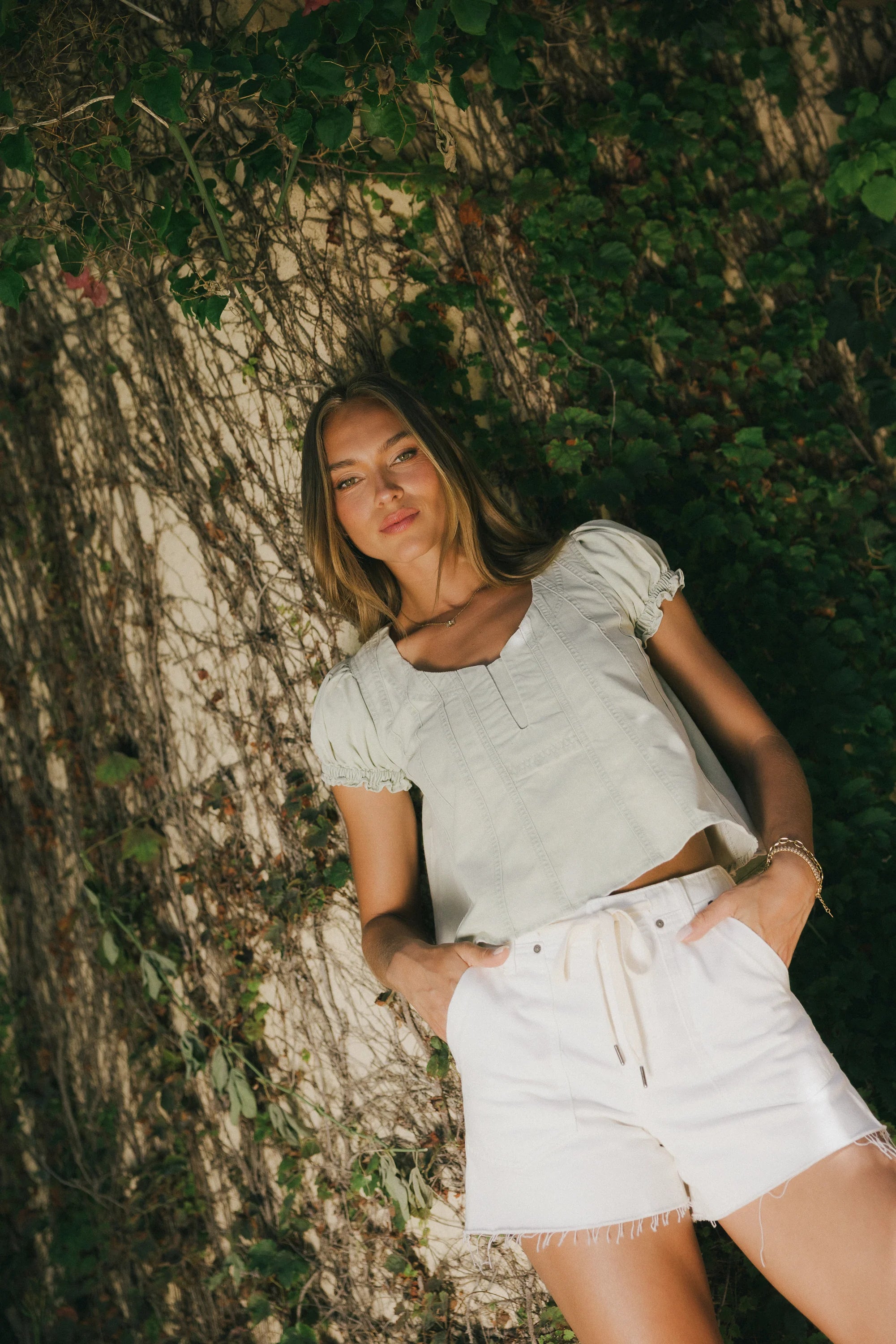 Laney Relaxed Blouse in Sage FINAL SALE