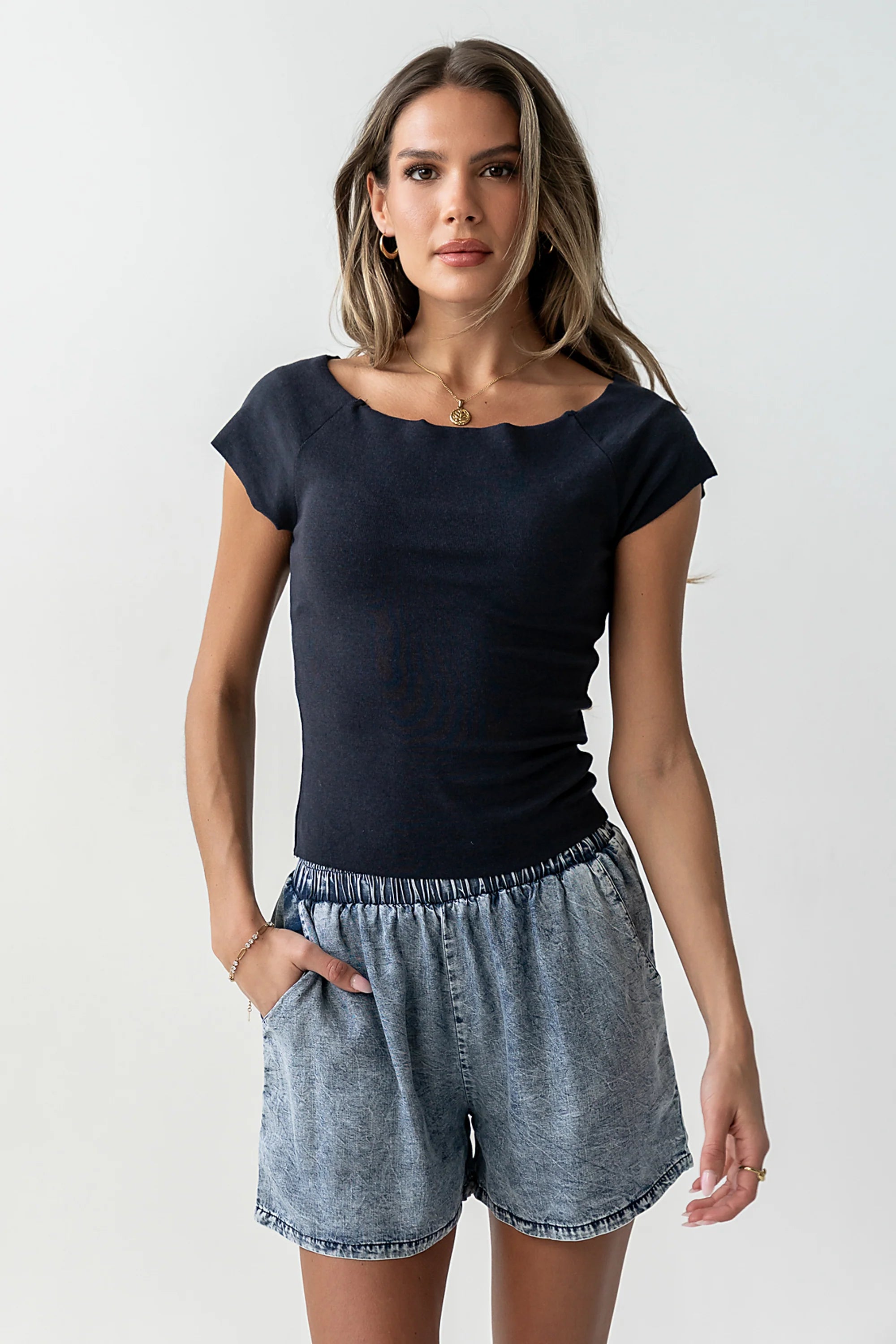 Wren Elastic Waistband Shorts