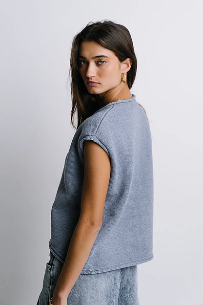 Paige Knit Sweater in Blue