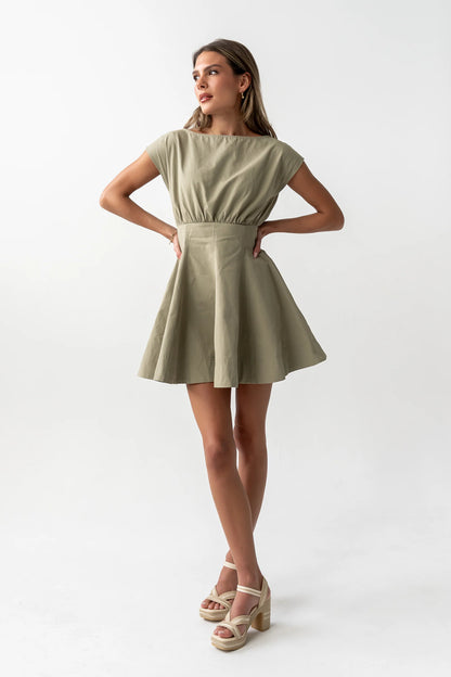 Kinzey Mini Dress in Olive