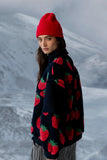 Maria Oversized Sherpa Jacket in Navy FINAL SALE