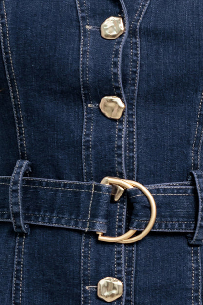 MADE TO FLATTER DENIM MINI DRESS FINAL SALE