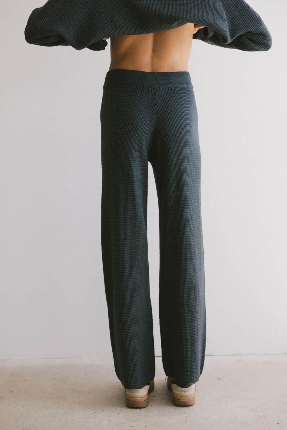 Jesse Waffle Knit Pants in Navy FINAL SALE
