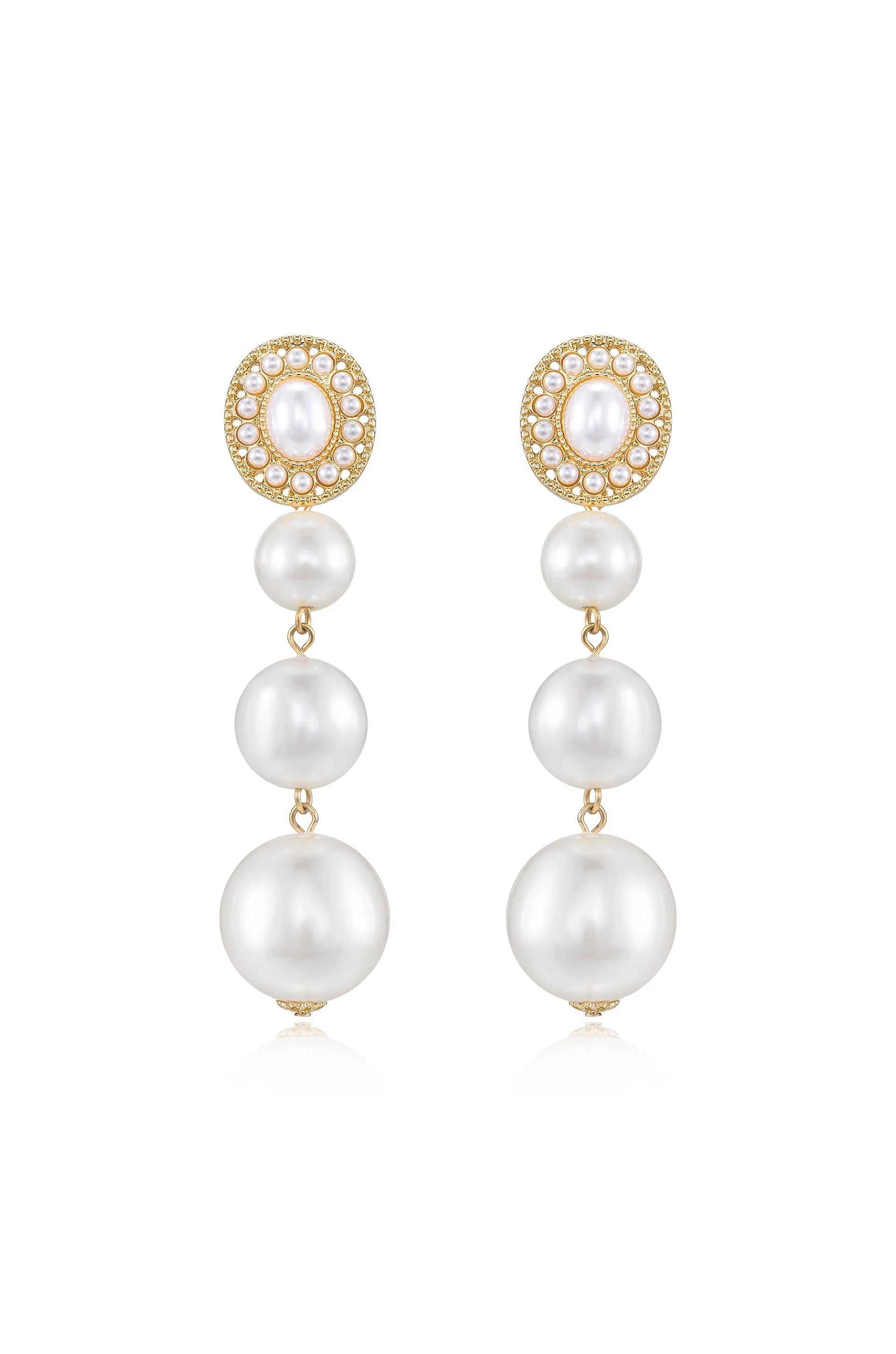 Graduating Pearl Dangle Earrings