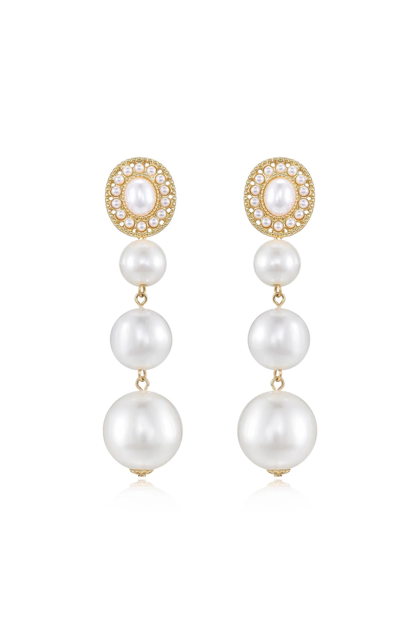 Graduating Pearl Dangle Earrings