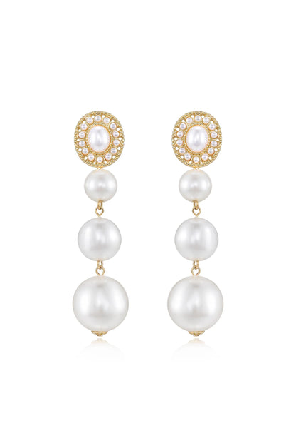 Graduating Pearl Dangle Earrings