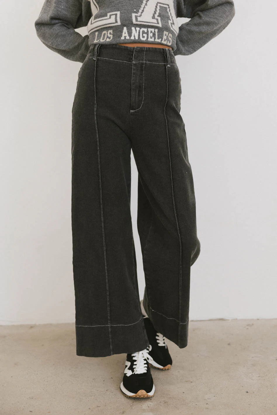 Emmaline Wide Leg Jeans in Black FINAL SALE